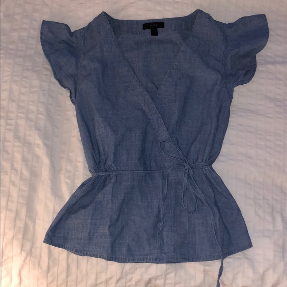 Chambray wrap shirt